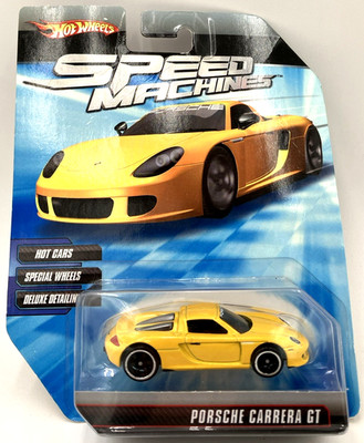 Hot Wheels Porsche Carrera GT Speed Machines Yellow Chrome 2009