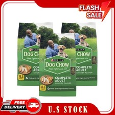 3 Bag Purina Dog Chow Complete, Dry Dog Food for Adult Dog, Real Chicken, 18.5lb 2.51 per pound