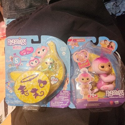 NEW Fingerlings Interactive Baby Monkey Harmony 70+ Sounds Plus Minis Elsa