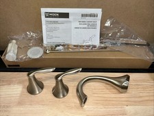 Moen T6420BN Eva 1.2 GPM Deck Mount Faucet Trim Kit-Drain Part - Brushed Nickel
