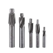 5pcs Counterbore Set High-Speed Steel M3-M8 4 Flutes HSS-AL Straight Shank Count
