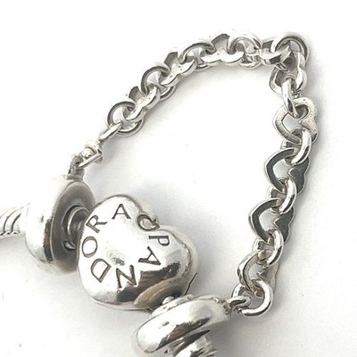 ♥PANDORA　ブレスレット　S925 Authentic Pandora ALE S925 5 Charm Bracelet and Safety Chain Pink