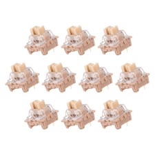 10pcs Brown Keyboard Switches 3-Pin 45gf Linear Keyboard Switches Replacement