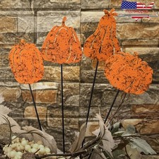 Thanksgiving Garden Stakes Metal Yard Decorations Autumn Decor Holiday
