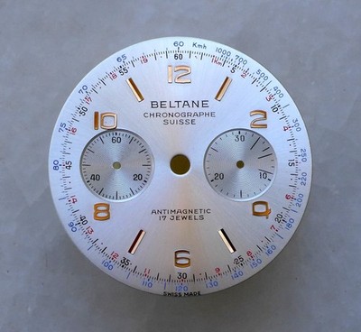 New Old Stock BELTANE Swiss Chronograph Zifferblatt für Landeron 48 51 33,44mm (L011)