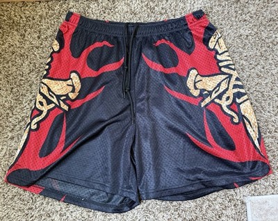 Eddie Guerrero Chalk Line Men s Athletic Shorts M Black & Red Authentic WWE