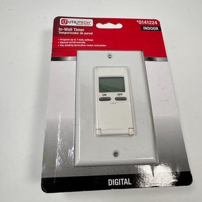 Utilitech 7 Day Digital In Wall Timer NEW 0141224