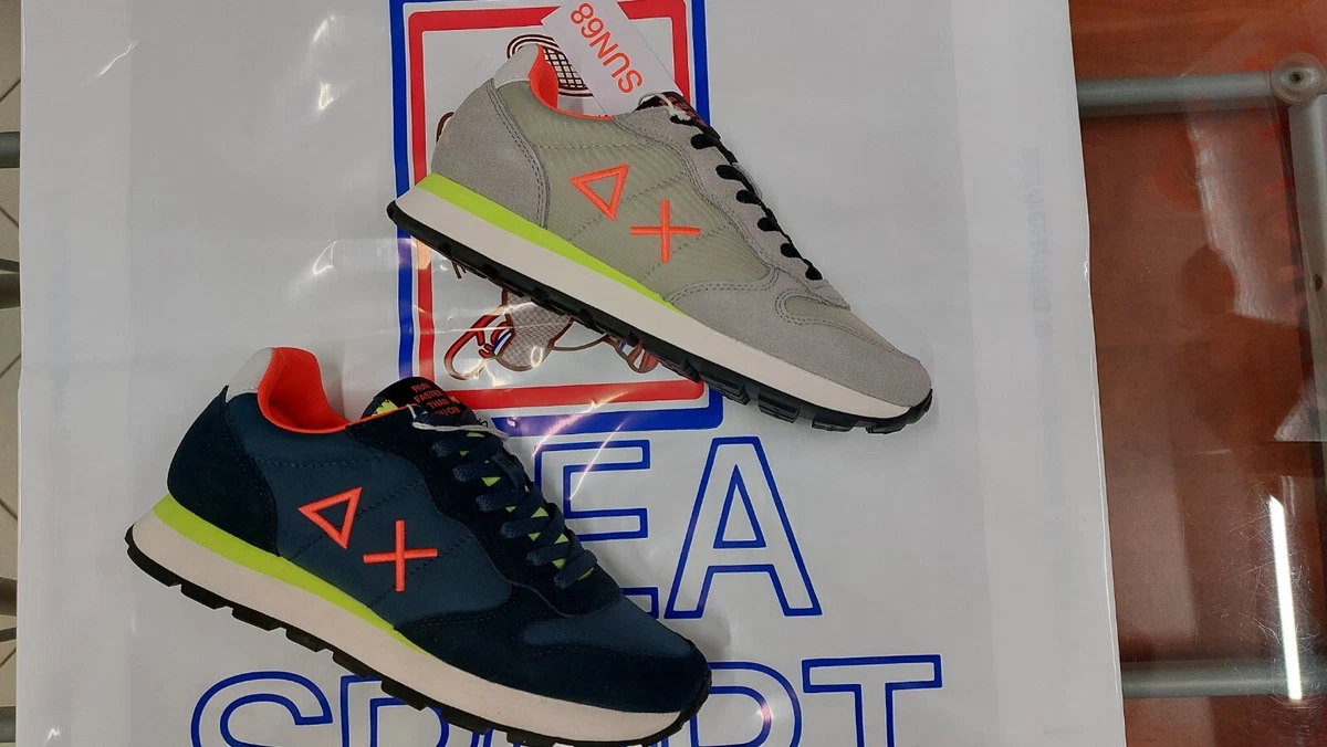 SUN68 SHOE SNEAKERS MEN art. Z34102 mod. TOM FLUO