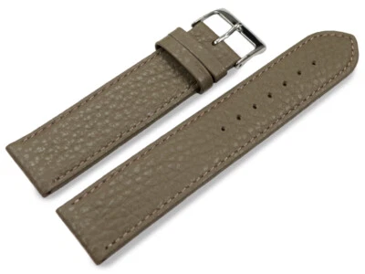 Bracelet montre cuir souple grainé taupe 12mm 14mm 16mm 18mm 20mm 22mm - Photo 1/2