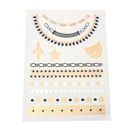 Sexy Sparkles Metallic Waterproof Temporary Tattoo Sticker Body Art Metallic Col - 第 1/3 張圖片