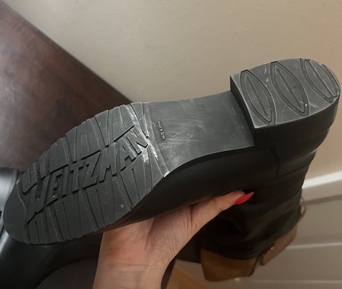 Stuart Weitzman Upbeat Black and Brown Butter Calf Riding Boots NEW IN BOX - Picture 8 of 10