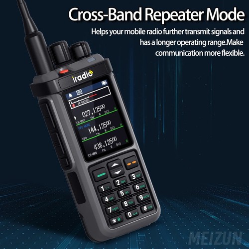 Do Iradio UV-98 PLUS Opaska powietrzna Walkie Talkie Cross Band Repeater 2,4" Ham Radio - Zdjęcie 10 z 18