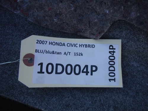 2007 HONDA CIVIC HYBRID MAIN FLOOR CARPET RUG MAT COVER BLUE OEM 2006-2011 - 第 7/7 張圖片