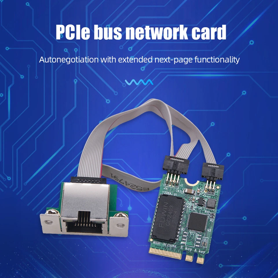 M.2 Gigabit Ethernet Network Card Mini PCIE M2 RJ45 PCIE Bus Network Card Useful - Image 2 of 4