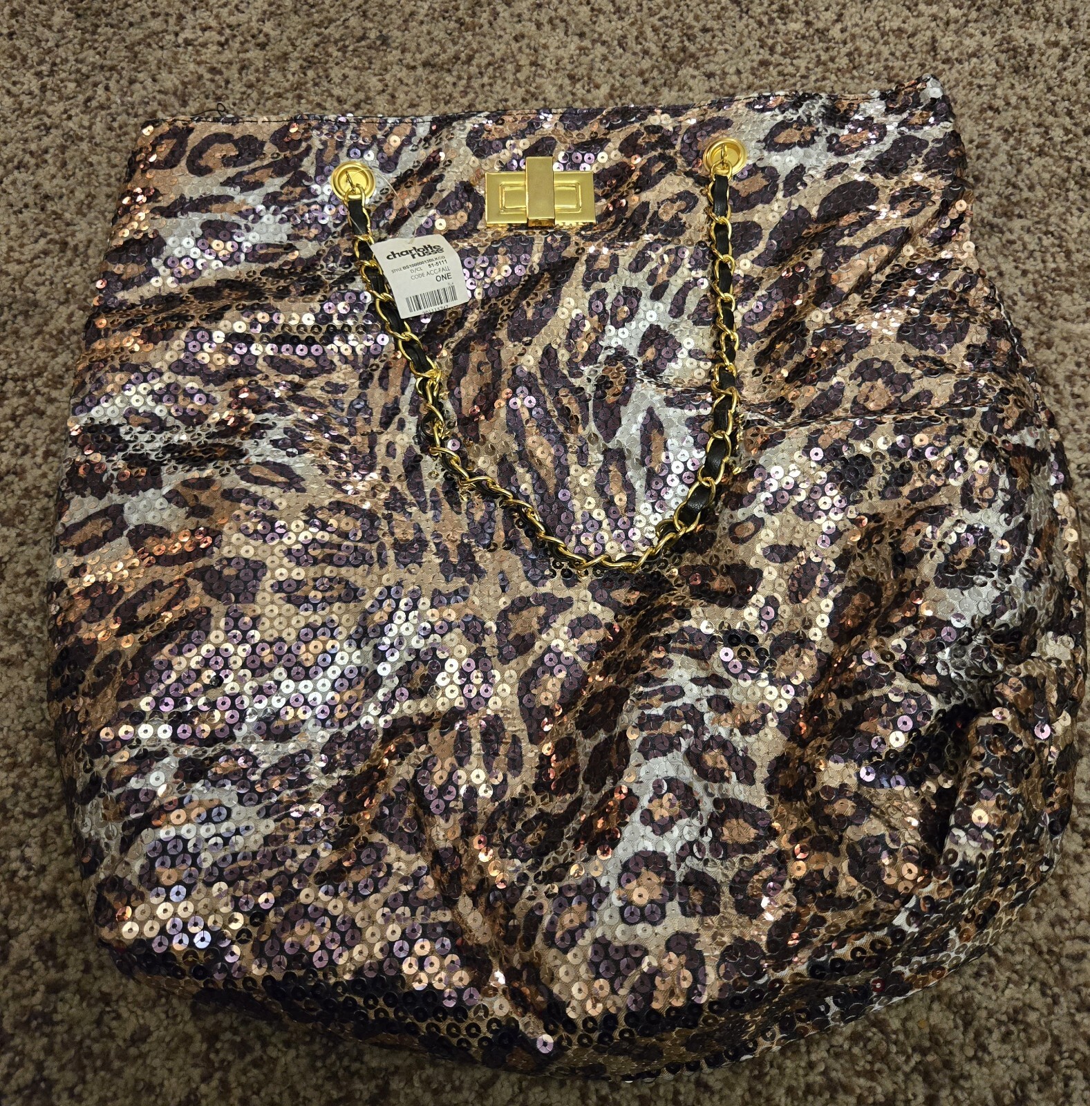 Trendy Charlotte Russe Cheetah Print Shoulder Bag New Arrival