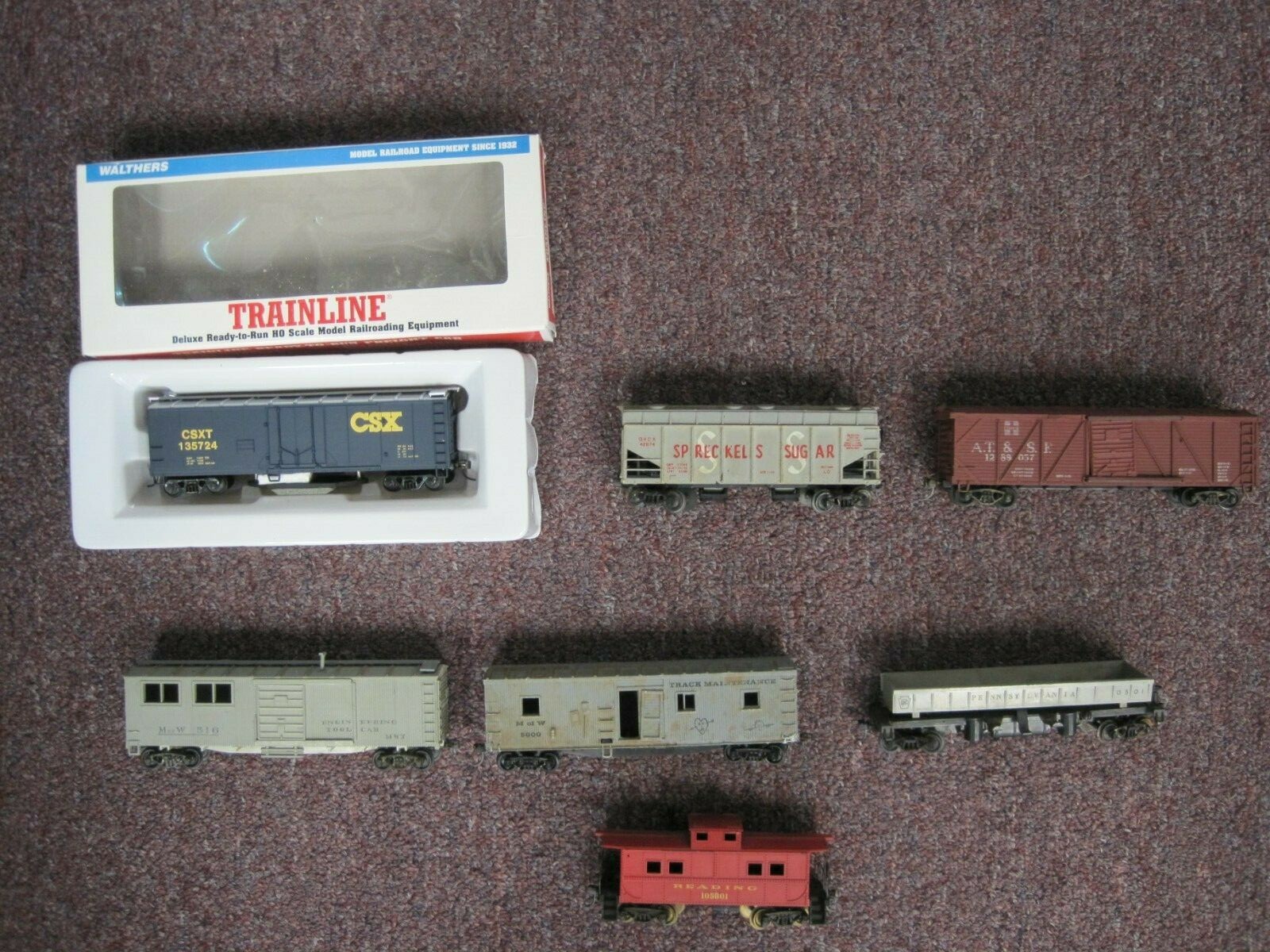 Lot of 7 HO Freight Cars eBay