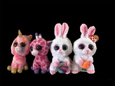 Ty Beanie Babies Lot Of 4 Plush Bunnies Mixed