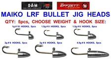 DAM MAIKO LRF BULLET JIG HEAD HOOKS FOR SEA GAME COARSE FISHING WORM BAIT SHADS