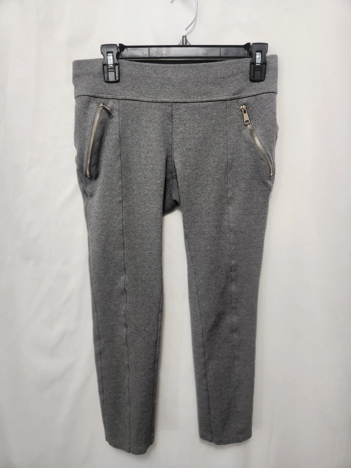 Ci Sono Women Pull up Gray Pants Leggings stretch skinny zippers Size Large - Image 3 of 4