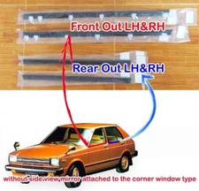 For Toyota Starlet KP60 KP61 Front & Rear Outer Beltline weatherstrip 5D W/O