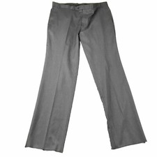Calvin Klein Pants Mens 40 Gray Regular Flat Front Straight Unfinished Leg NWT