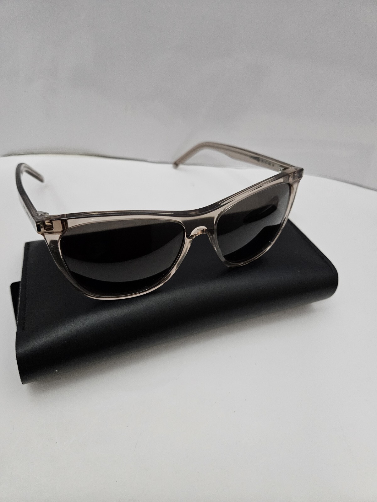 Saint Laurent SL526 004 Occhiali da sole donna marrone trasparente nero lenti 58 mm