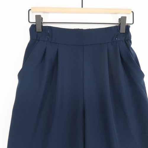 Lululemon Noir Pant Womens 4 Navy Blue Stretch Pleated Missing Waist Tie* - Picture 3 of 13