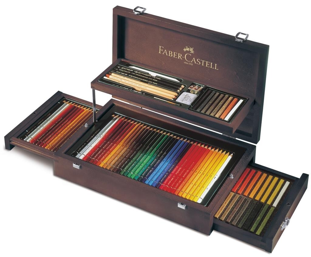 Faber-Castell 126 Piece Set Art & Graphic Collection Mahogany Gift