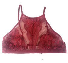 Victoria's Secret Body by Victoria High Neck Bra/Racerback Size M Red Lace