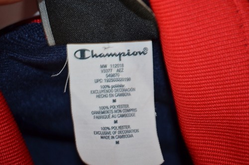 Chaqueta deportiva Champion Chain Stitch logotipo C azul y roja para hombre talla mediana M - Imagen 9 de 9