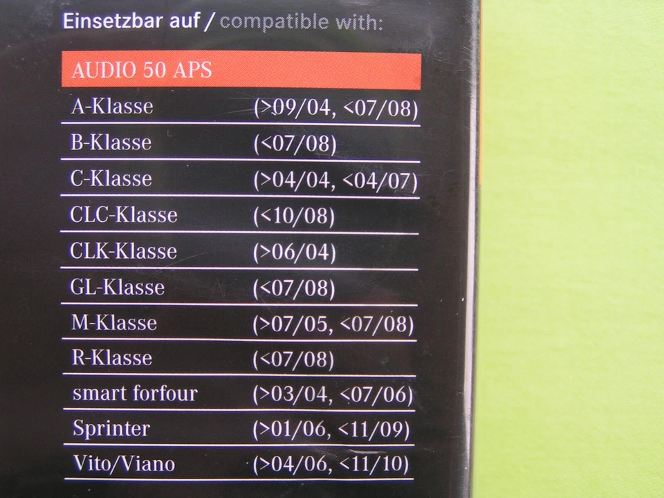 CD NAVIGATION MERCEDES BENZ AUDIO 50 APS BENELUX 2014 A B C GL M R VIANO NTG 2 - Bild 2 von 2