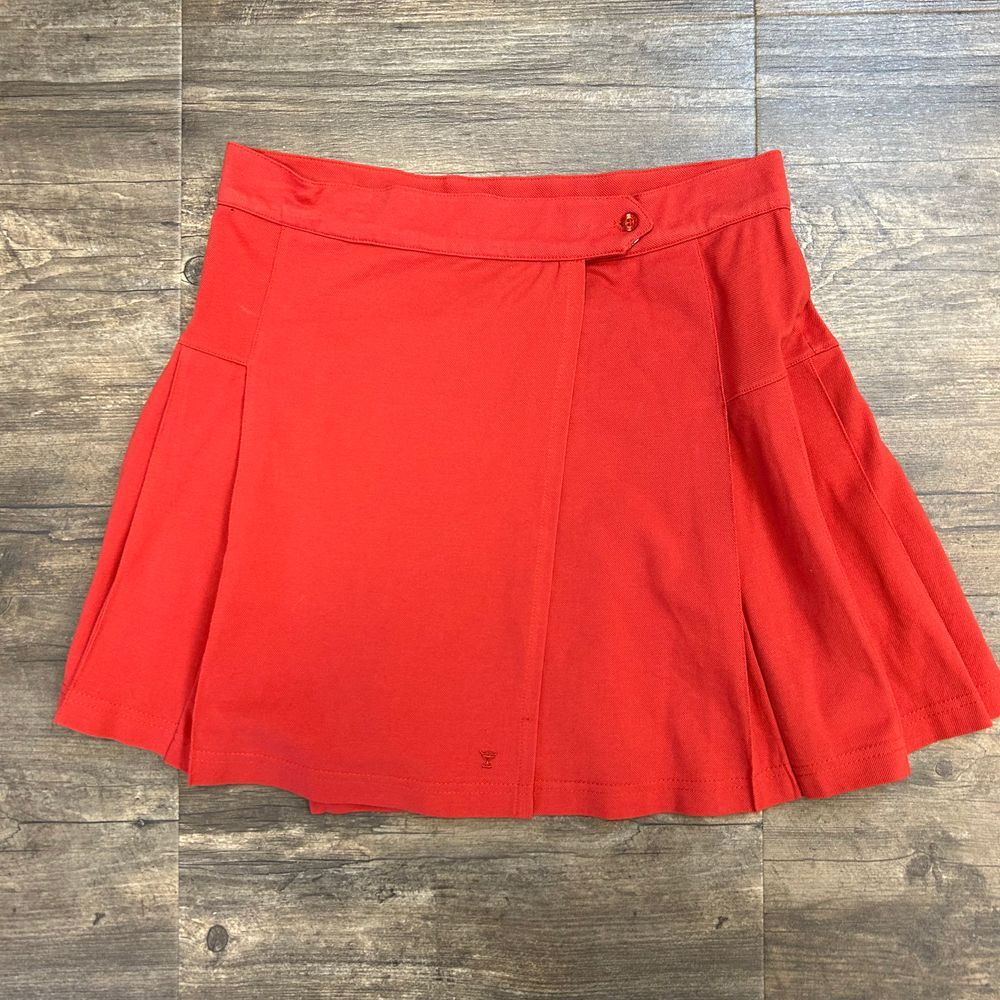 Roland Garros Paris Womens Pleated Tennis Skirt Size 40 Cotton Flaw 461