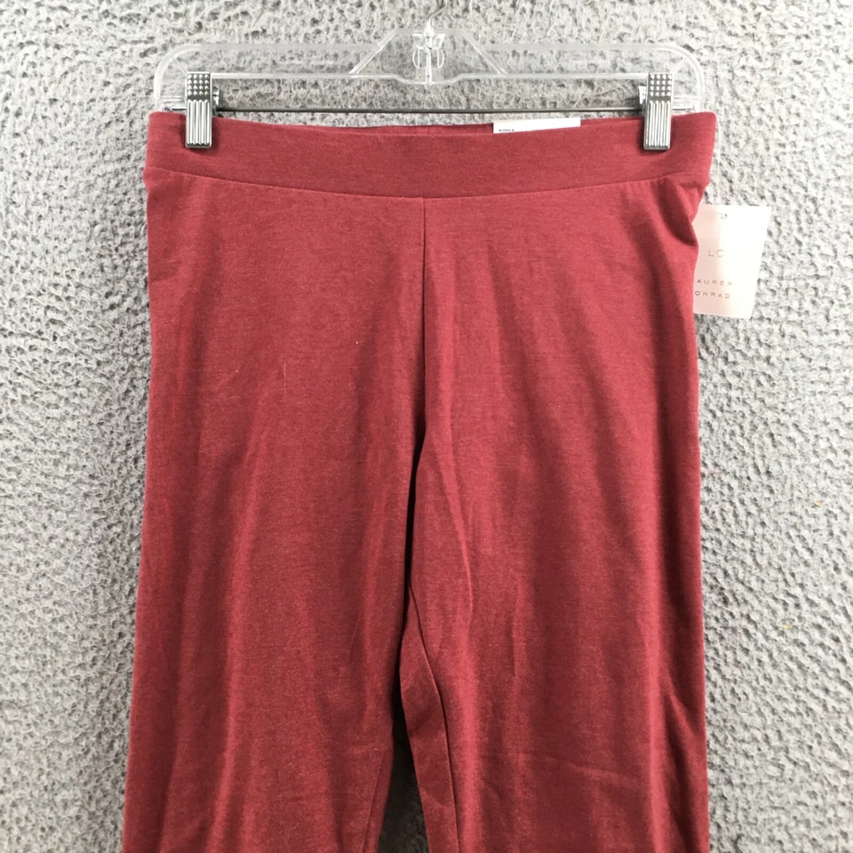 Legging Lauren Conrad para mujer M rojo mezcla de algodón tiro medio banda elástica NUEVO Foto 2 de 4