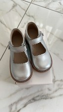 Elephantito Girls Silver Leather Mary Janes NIB