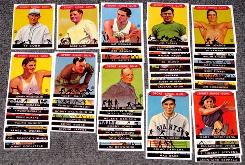 1933 GOUDEY SPORT KINGS 48 CARDS 1986 REPRINT SET ALL IN MINT CONDITION