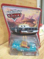 Disney Pixar The World of Cars 1/55 diecast MARIO ANDRETTI 2008 NIP Collector 22