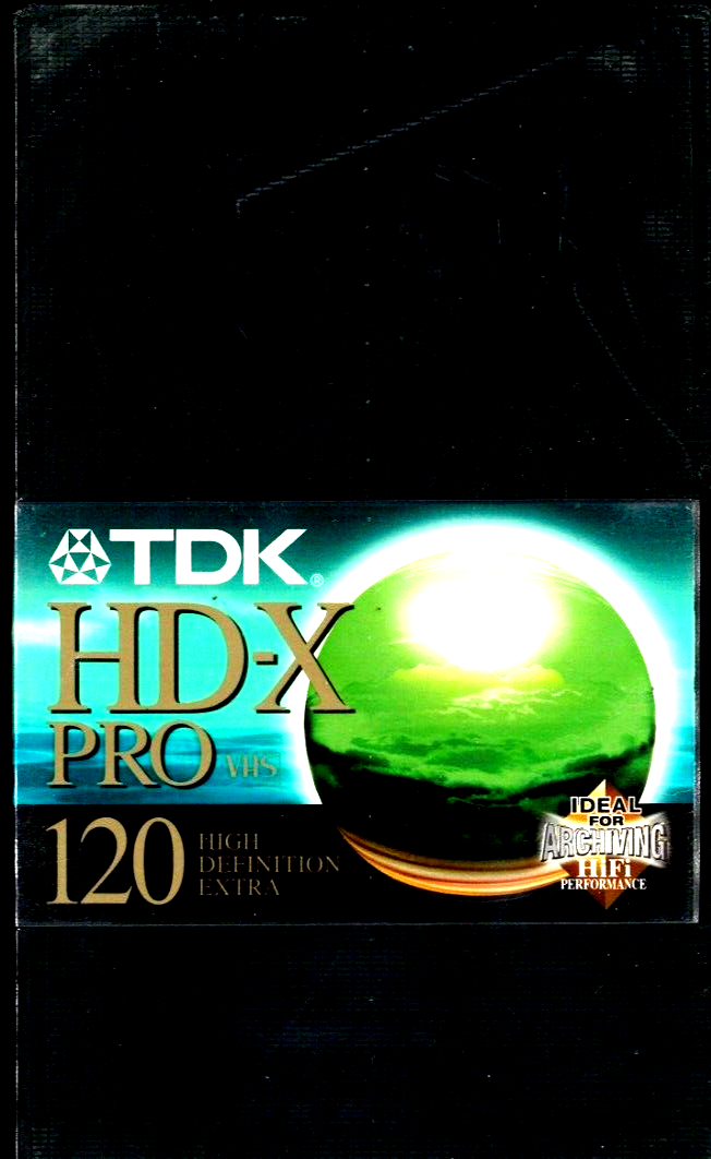 VIDECASSETTA TDK HD-X PRO 120 VHS - NUOVA CELLOFANATA