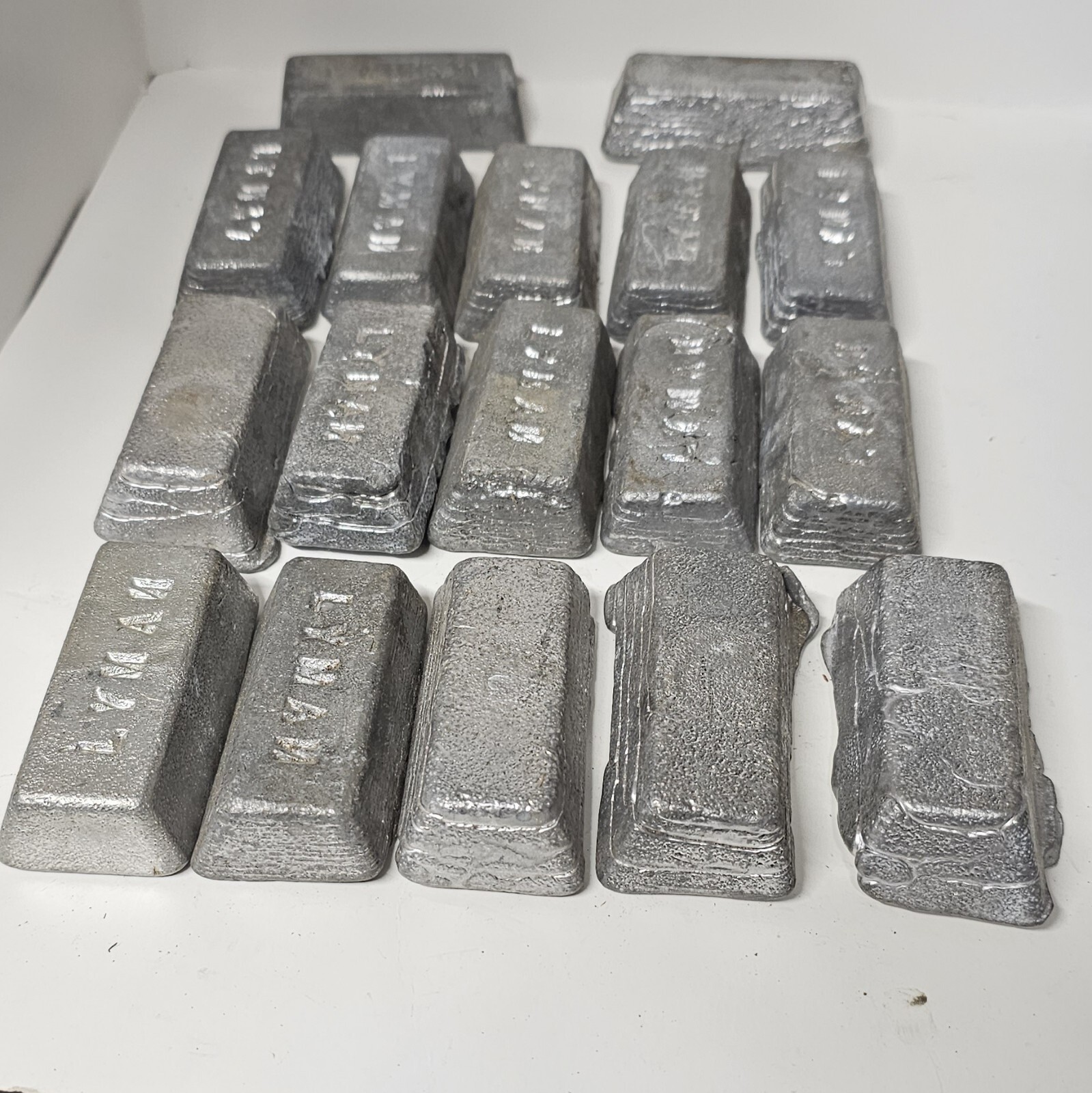 LYMAN LEAD INGOTS (17), 18 POUNDS FOR BULLETS,FISHING WEIGHTS,ALL