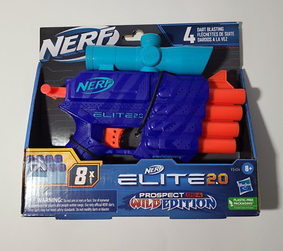 NERF Elite 2.0 Prospect QS-4 Wild Edition Blaster Gun  NIB  New In Box