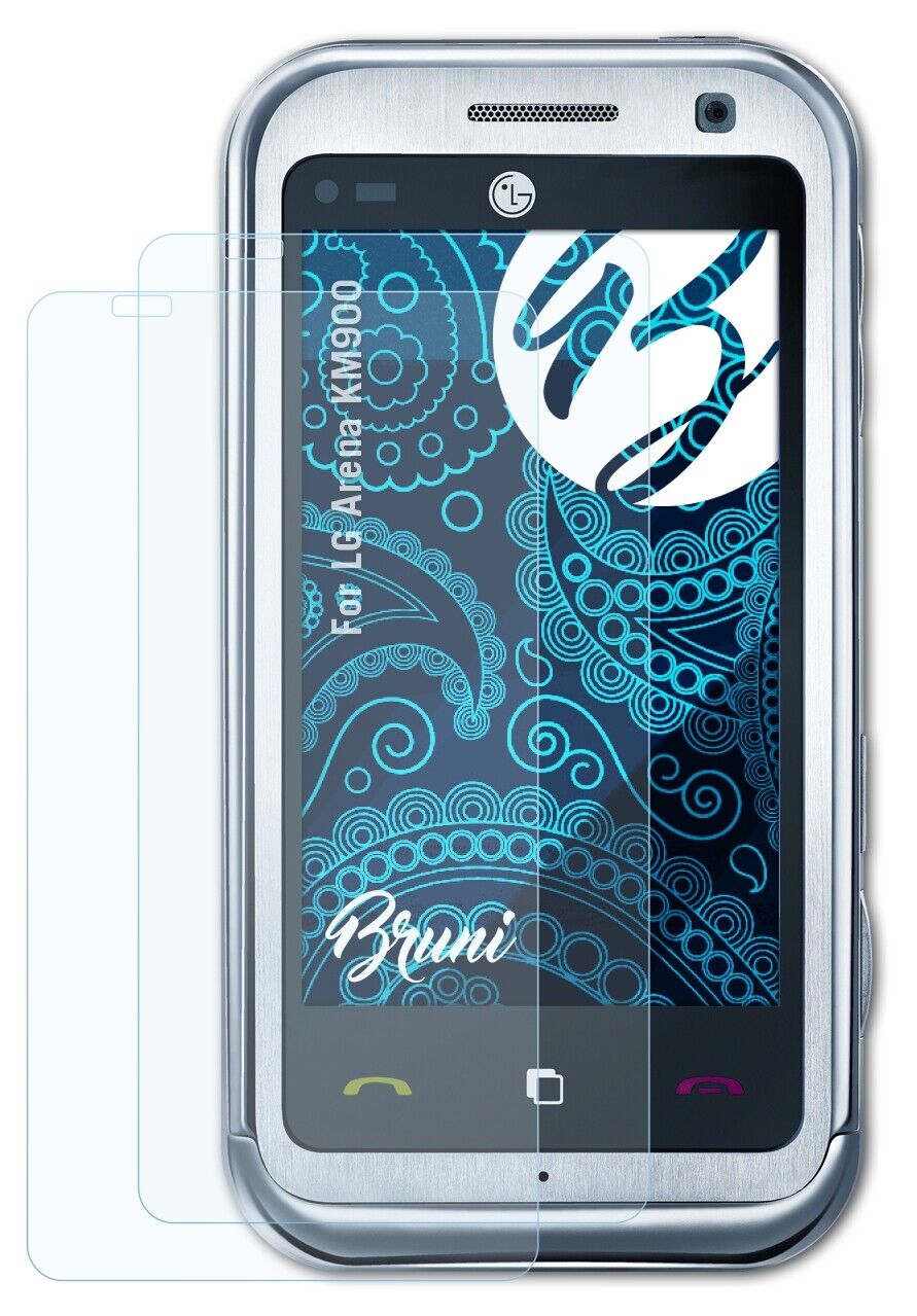 Bruni 2x Folie für LG Arena KM900 Schutzfolie Displayschutzfolie