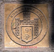 PHOTO  ROMAN TOWN WALK THIS IS ONE OF MANY PLAQUES SET INTO THE FOOTPATH AROUND