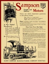 1911 Alden Sampson Trucks of Detroit NEW Metal Sign: Mosler Safe Company Truck
