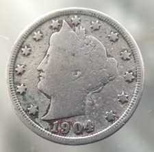 1904, United States Of America, 5 Cent, V Coin