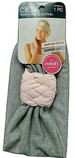 Scunci Everyday  Active Super Soft Gray  Pink Headband Weave Detail 2 Pack