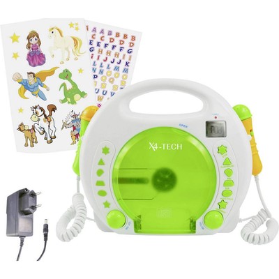 X4 Tech Bobby Joey Kinder CD-Player CD, SD, USB Inkl. Karaoke-Funktion, Inkl.