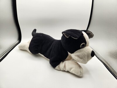 Walmart Boston Terrier Dog Plush Stuffed Animal Laying Large 17