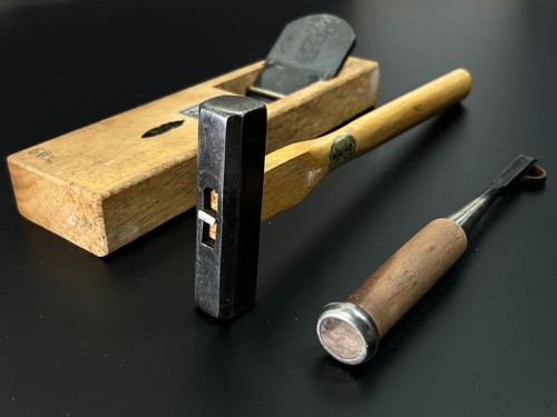 Japanese Vintage Carpenter Tool set chisel Hand plane Hand saw hammer /d53 - Picture 11 of 24