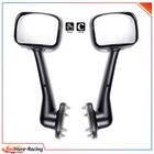 For 2008-2018 Freightliner Cascadia LH+RH Side Hood Chrome Mirrors Manual pair