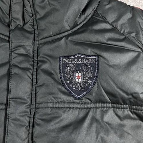 Paul & Shark Yachting Vest Mens Medium Black Puffer Fleece Reversible Jacket - Picture 4 of 23