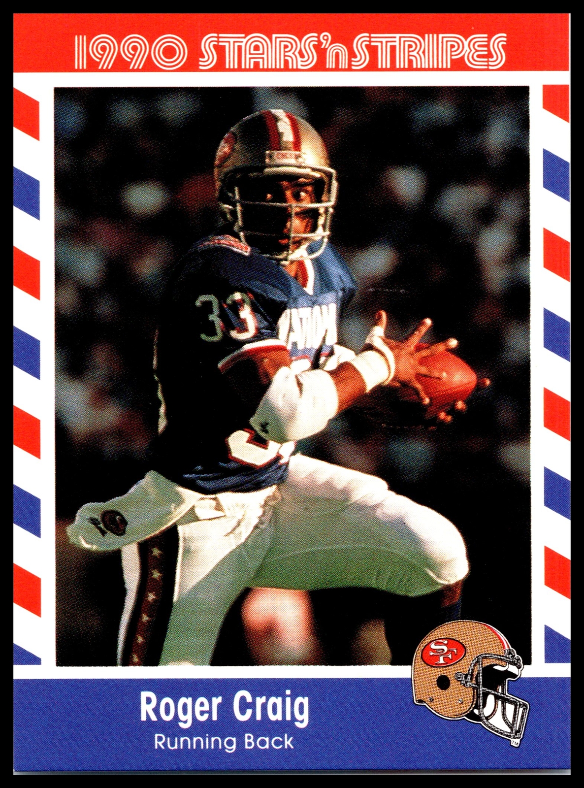 1990 Asher Candy Stars 'n Stripes #51 Roger Craig